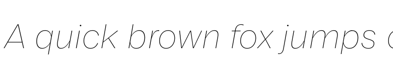 Preview of FONTSPRING DEMO - Franca Thin Italic font