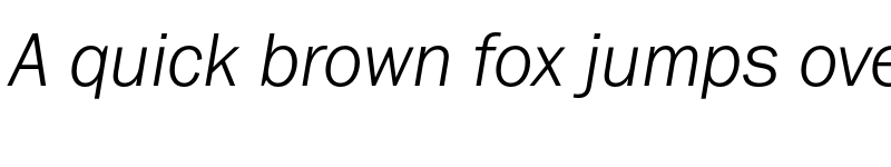 Preview of FONTSPRING DEMO - FranklinGothicURWLig Italic font