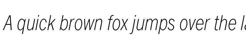 Preview of FONTSPRING DEMO - FullerSansDTCond ExtraLight Italic font