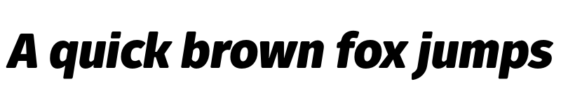 Preview of FONTSPRING DEMO - Fuse V.2 Text Black Italic font