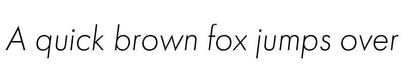 Preview of FONTSPRING DEMO - Futura PT Light Italic font