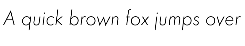 Preview of FONTSPRING DEMO - FuturaLig Italic font