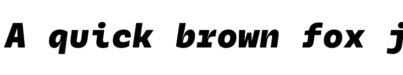 Preview of FONTSPRING DEMO - Galix Mono Blk Italic font