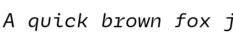 Preview of FONTSPRING DEMO - Galix Mono Reg Italic font