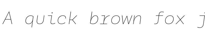 Preview of FONTSPRING DEMO - Galix Mono Th Italic font