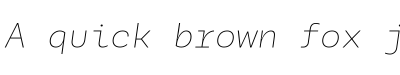 Preview of FONTSPRING DEMO - Galix Mono ULt Italic font