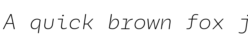 Preview of FONTSPRING DEMO - Galix Mono XLt Italic font