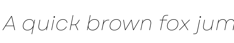Preview of FONTSPRING DEMO - Garet Thin Italic font
