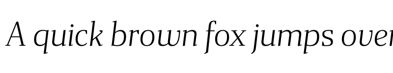 Preview of FONTSPRING DEMO - Gazeta Light Italic Italic font