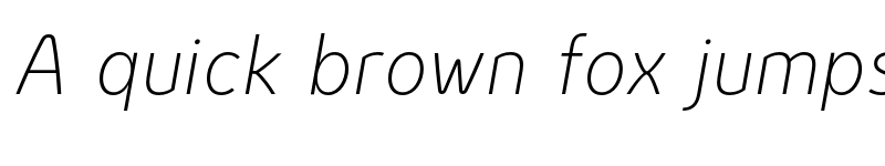 Preview of FONTSPRING DEMO - Genius ExtraLight Italic font