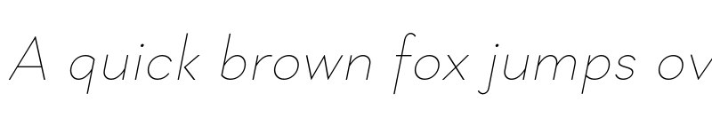 Preview of FONTSPRING DEMO - Geraldton Thin Italic font