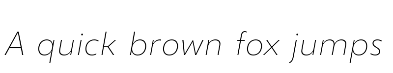 Preview of FONTSPRING DEMO - Gezart UltraLightItalic Regular font