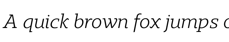 Preview of FONTSPRING DEMO - Gimbal Egyptian Extd Book Italic font