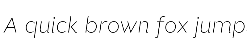 Preview of FONTSPRING DEMO - Glance Sans Extralight Italic font