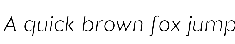 Preview of FONTSPRING DEMO - Glance Sans Light Italic font