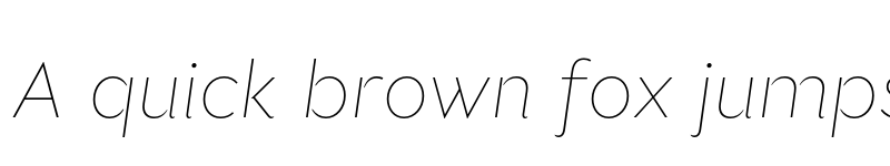 Preview of FONTSPRING DEMO - Glance Sans Thin Italic font