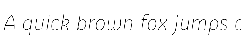 Preview of FONTSPRING DEMO - Graviola Thin Italic font