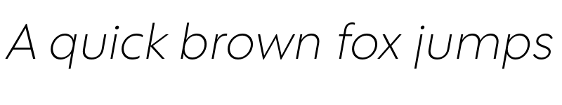 Preview of FONTSPRING DEMO - Gravita GEO Italic Thin Regular font