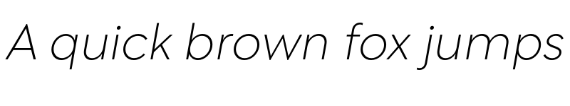 Preview of FONTSPRING DEMO - Gravita HUM Italic Thin Regular font