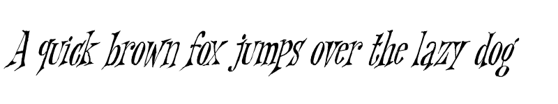 Preview of FONTSPRING DEMO - Griezelig Italic font