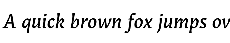 Preview of FONTSPRING DEMO - Grimmig Medium Italic font