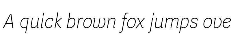 Preview of FONTSPRING DEMO - Guanabara Sans Thin Italic font