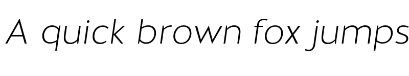 Preview of FONTSPRING DEMO - Halis GR ExtraLight Italic font