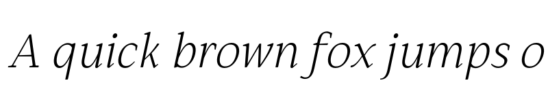 Preview of FONTSPRING DEMO - Hartia Regular Italic Italic font