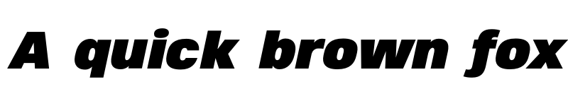 Preview of FONTSPRING DEMO - Heading Pro Treble Black Italic font