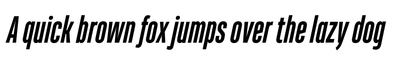 Preview of FONTSPRING DEMO - Heading Pro Ultracomp Bold Italic font