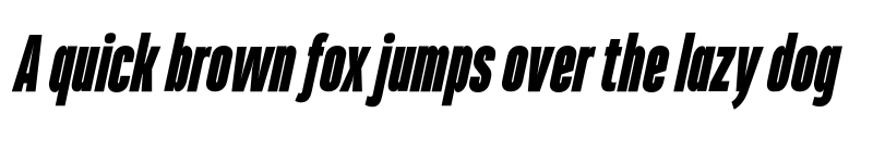 Preview of FONTSPRING DEMO - Heading Pro Ultracomp Heavy Italic font