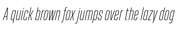 Preview of FONTSPRING DEMO - Heading Pro Ultracomp Thin Italic font