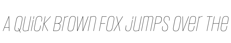 Preview of FONTSPRING DEMO - Headlines Uni A Thin Italic Regular font