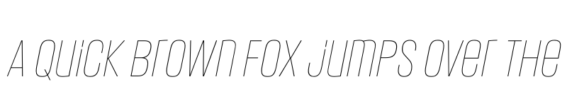 Preview of FONTSPRING DEMO - Headlines Uni B Thin Italic Regular font