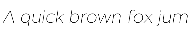 Preview of FONTSPRING DEMO - Helios Antique Ultra Light It Regular font