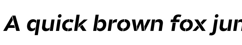 Preview of FONTSPRING DEMO - Helios Stencil Bold Italic Regular font