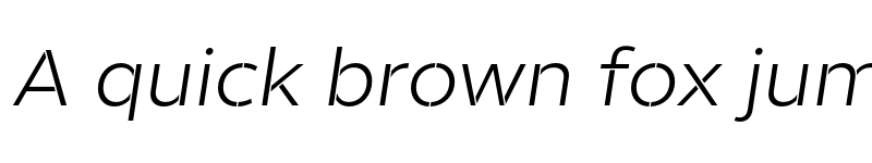 Preview of FONTSPRING DEMO - Helios Stencil Italic Regular font