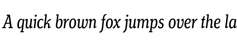 Preview of FONTSPRING DEMO - Henriette Compressed Italic font