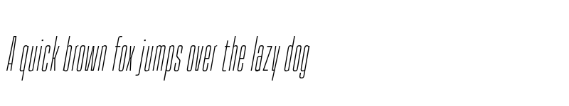 Preview of FONTSPRING DEMO - House Sans Compressed Thin Italic font