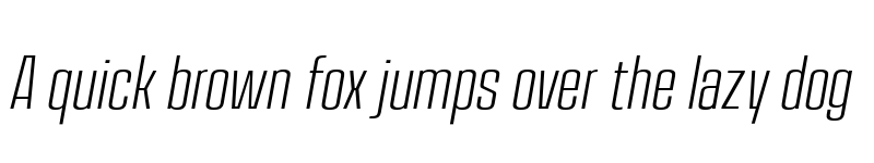 Preview of FONTSPRING DEMO - House Sans Condensed Ex Light Italic font