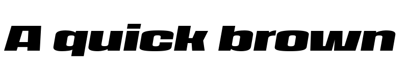 Preview of FONTSPRING DEMO - House Sans Expanded Heavy Italic font