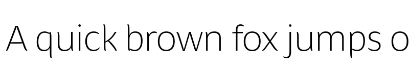 Preview of FONTSPRING DEMO - Hua Extralight Regular font