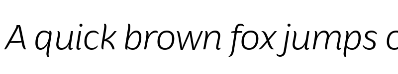 Preview of FONTSPRING DEMO - Hua Light Italic font