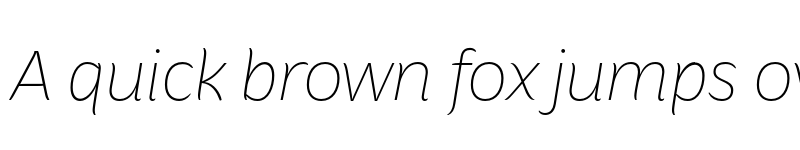 Preview of FONTSPRING DEMO - Hua Thin Italic font