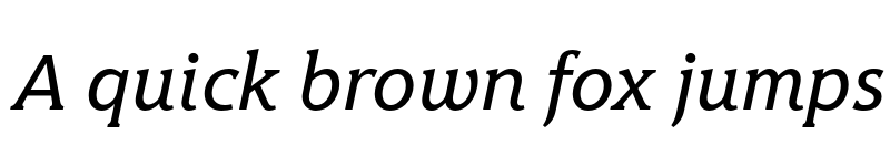 Preview of FONTSPRING DEMO - Hybrid Medium Italic font