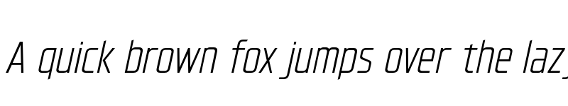 Preview of FONTSPRING DEMO - Hyperspace Race Condensed Light Italic font