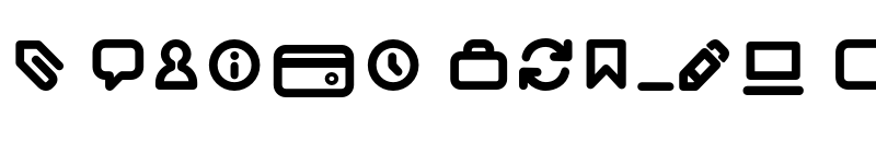 Preview of FONTSPRING DEMO - Iconic Pictograms Bold font