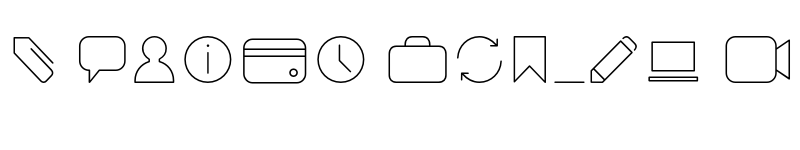 Preview of FONTSPRING DEMO - Iconic Pictograms Extralight Regular font