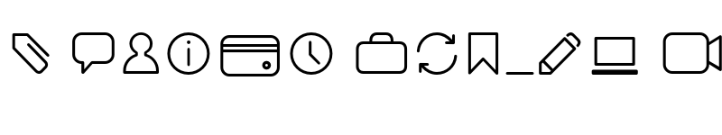 Preview of FONTSPRING DEMO - Iconic Pictograms Light Regular font