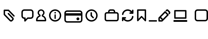 Preview of FONTSPRING DEMO - Iconic Pictograms Medium Regular font